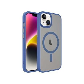 Evastore Apple iPhone 14 Plus Mat Arka Yüzey Wireless Şarj Özellikli Zore Flet Magsafe Kapak Kılıf