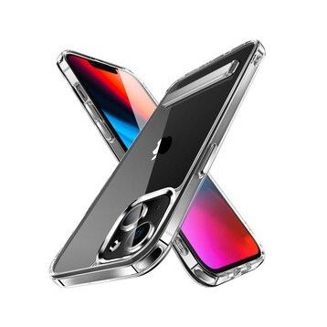 Evastore Apple iPhone 14 Plus Standlı Şeffaf Silikon L-Stand Kapak Kılıf