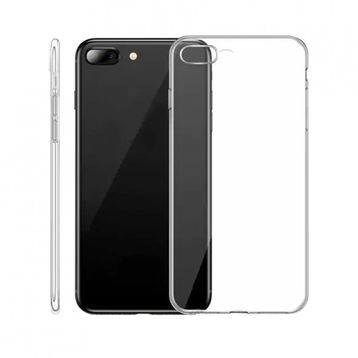 Evastore Apple iPhone 8 Plus Lüx Şeffaf Silikon Kılıf