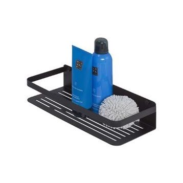 Evay Metal Banyo Düzenleyici Siyah Organizer Şampuan Rafı
