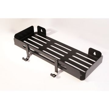 Evay Metal Banyo Düzenleyici Siyah Organizer Şampuan Rafı