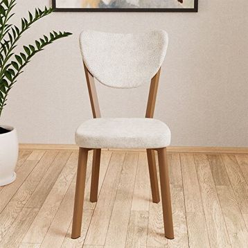 Evdemo Krem Elma 4 Adet Yemek Masası Sandalyesi
