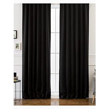 Evdepo Home Karartma Blackout Pilesiz Siyah 130x250 cm Fon Perde