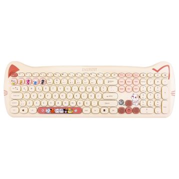 Everest Catty KM-6283 Bej Kablosuz Klavye Mouse Seti