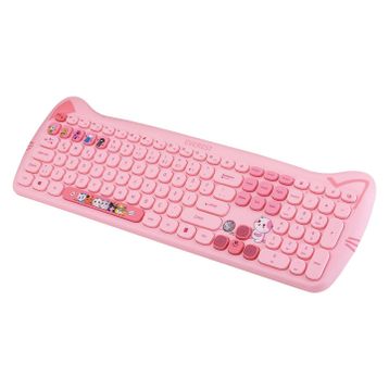 Everest Catty KM-6283 Pembe Kablosuz Klavye Mouse Seti