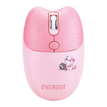 Everest Catty KM-6283 Pembe Kablosuz Klavye Mouse Seti