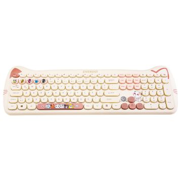 Everest Catty KM-6283 Sarı Kablosuz Klavye Mouse Seti