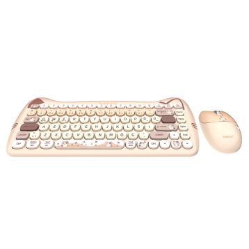 Everest Catty Mini KM-6285 Bej TKL Kablosuz Klavye Mouse Seti