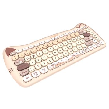 Everest Catty Mini KM-6285 Bej TKL Kablosuz Klavye Mouse Seti