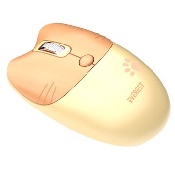 Everest Catty Mini KM-6285 Sarı TKL Kablosuz Klavye Mouse Seti