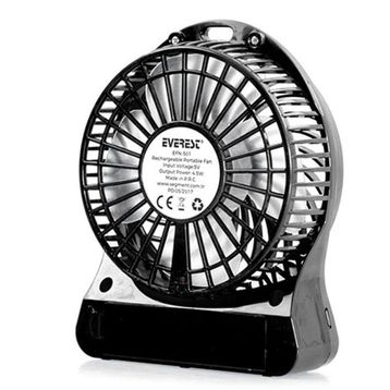 Everest EFN-501 Siyah 1200 mAh Masaüstü Şarj Edilebilir Usb Fan