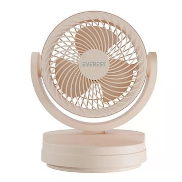 Everest EFN-509 3 Kademeli Hız 17.5 cm 3 Kanat Pervane ve Çerçeve Masaüstü USB Krem Vantilatör