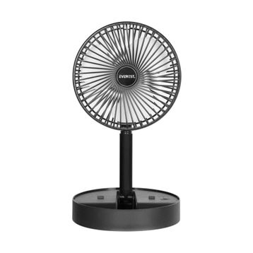 Everest EFN-605 Masaüstü Şarj Edilebilir Siyah 800 mAh USB Fan