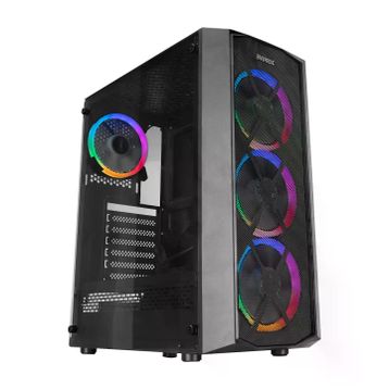 Everest Flat Mesh Powersız Siyah Temper Camlı Mid Tower ATX Kasa