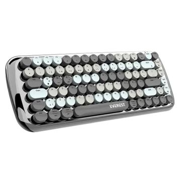 Everest KB-BT09 Parry Siyah-Gri Bluetooth+ 2.4Ghz Q Yuvarlak Tuşlu Mekanik Klavye Kablosuz Klavye