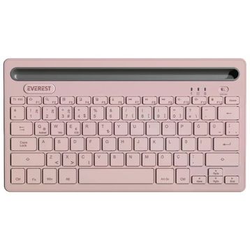 Everest KB-BT82 Pembe Gri Kablosuz Klavye