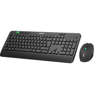 Everest KM-2620 Siyah USB Sessiz Switch Kablosuz Q Multimedia Klavye ve Mouse