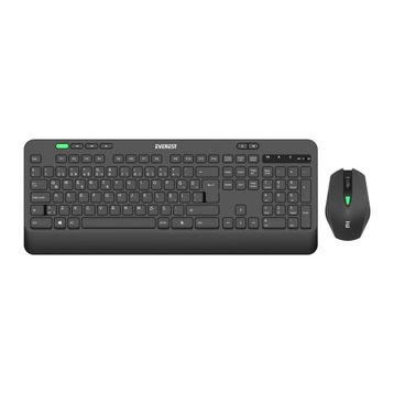 Everest KM-2620 Siyah USB Sessiz Switch Kablosuz Q Multimedia Klavye ve Mouse