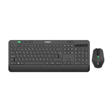 Everest KM-2620 Siyah USB Sessiz Switch Kablosuz Q Multimedia Klavye ve Mouse