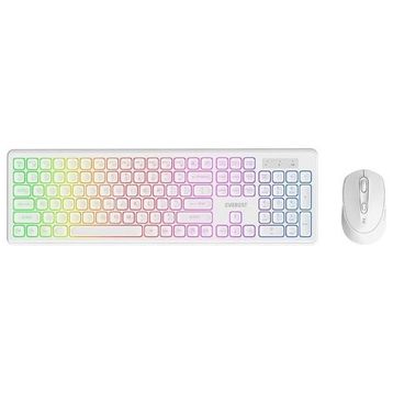 Everest KM-319BT Beyaz Kablosuz Klavye Mouse Seti