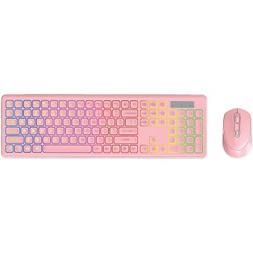 Everest KM-319BT Pembe Kablosuz Klavye Mouse Seti
