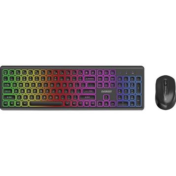 Everest KM-319BT Siyah Kablosuz Klavye Mouse Seti