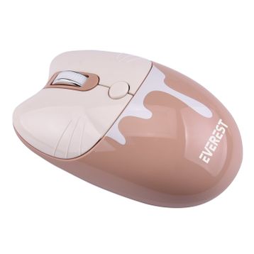 Everest KM-6286 Ice Cream Fildişi Kablosuz 2.4 + Bt Q Klavye + Mouse Set - Bej