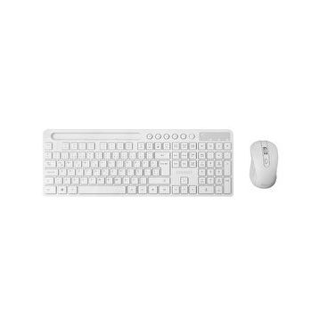 Everest KM-730 Beyaz Kablosuz Q Multimedia Klavye + Mouse Set