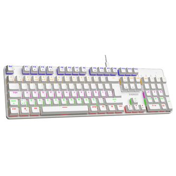 Everest Lumos KB-MK1 Beyaz Blue Switch Kablolu Mekanik Gaming Klavye