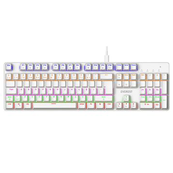 Everest Lumos KB-MK1 Beyaz Blue Switch Kablolu Mekanik Gaming Klavye