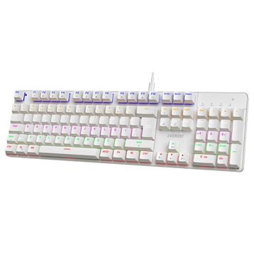 Everest Lumos KB-MK1 Beyaz Blue Switch Kablolu Mekanik Gaming Klavye