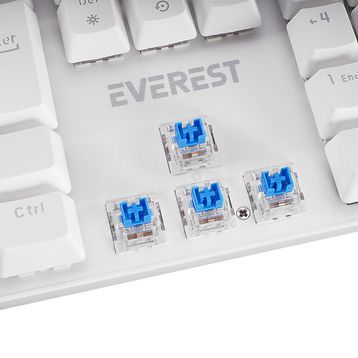 Everest Lumos KB-MK1 Beyaz Blue Switch Kablolu Mekanik Gaming Klavye