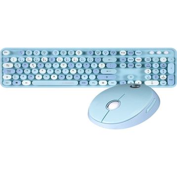 Everest Round KM-6282 Mavi Klavye Mouse Set