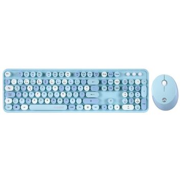 Everest Round KM-6282 Mavi Klavye Mouse Set