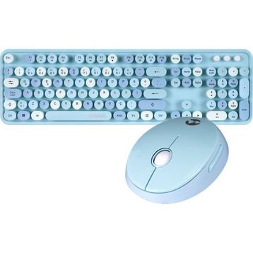 Everest Round KM-6282 Mavi Klavye Mouse Set