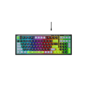 Everest Silent KB-98 Siyah-Gri-Yeşil Membrane Switch Kablolu Gaming Klavye