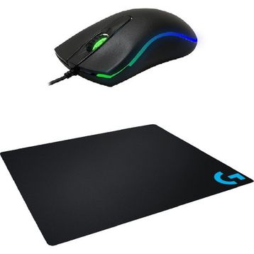 Everest SM-M9 Siyah 3D Optik Led Mouse+Logitech Gaming Oyuncu Mouse Pad