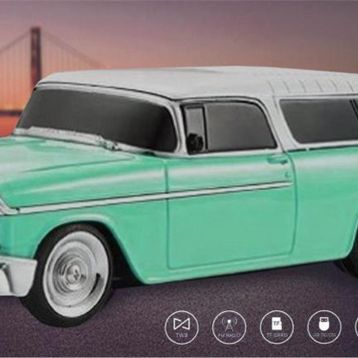 Everton RT-1952 Turkuaz Arabalı Bluetooth FM-USB-TF-Aux Şarjlı Nostaljik Radyo