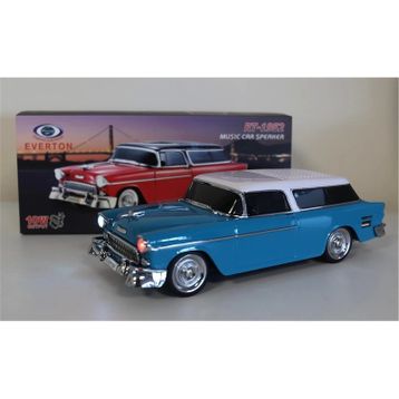 Everton RT-1952 Turkuaz Arabalı Bluetooth FM-USB-TF-Aux Şarjlı Nostaljik Radyo