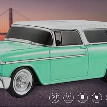 Everton RT-1952 Turkuaz Arabalı Bluetooth FM-USB-TF-Aux Şarjlı Nostaljik Radyo