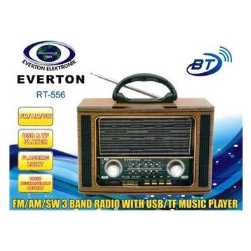 Everton RT-556 Bluetooth Fm-Usb-Tf-Aux Şarjlı Nostaljik Radyo
