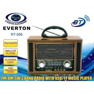 Everton RT-556 Bluetooth Fm-Usb-Tf-Aux Şarjlı Nostaljik Radyo