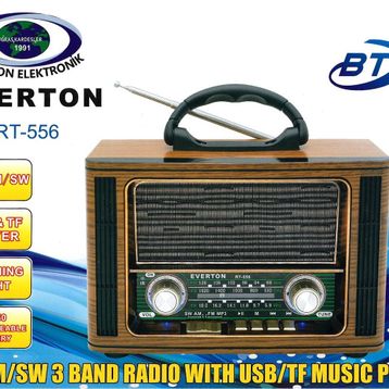 Everton RT-556 Bluetooth Fm-Usb-Tf-Aux Şarjlı Nostaljik Radyo