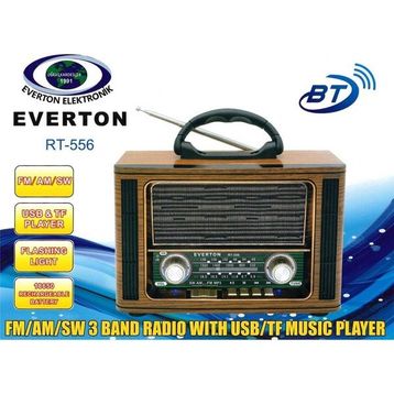 Everton RT-556 Bluetooth Fm-Usb-Tf-Aux Şarjlı Nostaljik Radyo