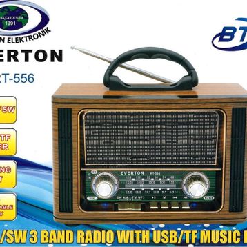 Everton RT-556 Bluetooth Fm-Usb-Tf-Aux Şarjlı Nostaljik Radyo