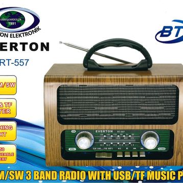 Everton RT-557 Bluetooth Fm-Usb-Tf-Aux Şarjlı Nostaljik Radyo
