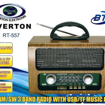 Everton RT-557 Bluetooth Fm-Usb-Tf-Aux Şarjlı Nostaljik Radyo