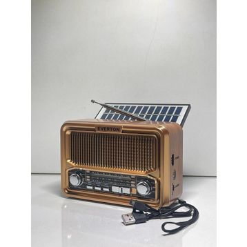 Everton RT-672 Bluetooth Fm-Usb-Tf-Aux Şarjlı Solar Nostaljik Radyo