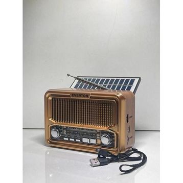 Everton RT-672 Bluetooth Fm-Usb-Tf-Aux Şarjlı Solar Nostaljik Radyo