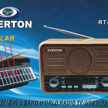 Everton RT-673 Bluetooth Fm-Usb-Tf-Aux Şarjlı Solar Nostaljik Radyo